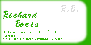 richard boris business card